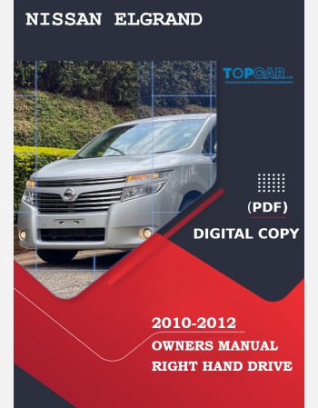 nissan elgrand 20102011& 2012 owners manual in english
